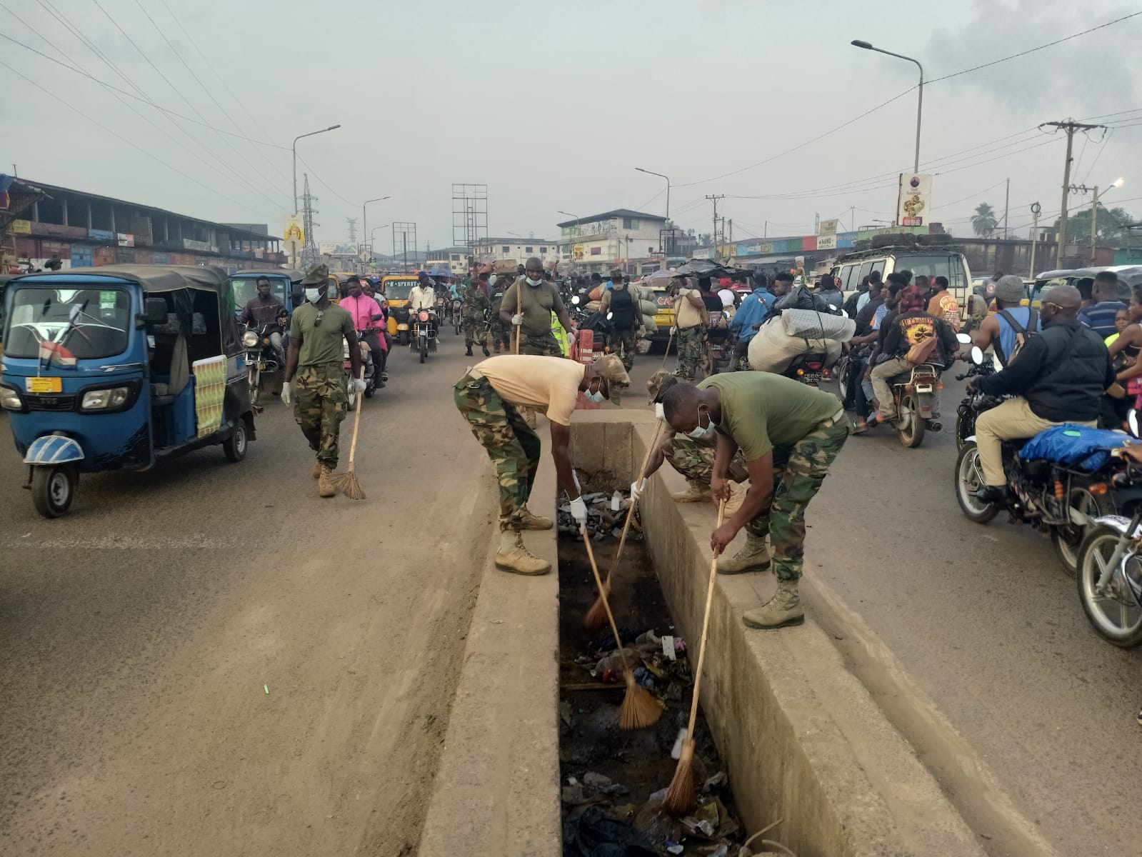 Ahead of Armed Forces Day, Joint Security Takes Sanitation Drive to Paynesville