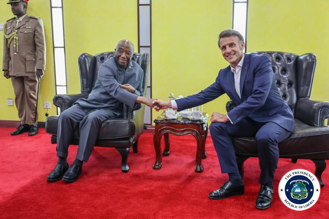 Boakai, Macron Meet in Nairobi to Discuss Deeper Liberia-France Cooperation