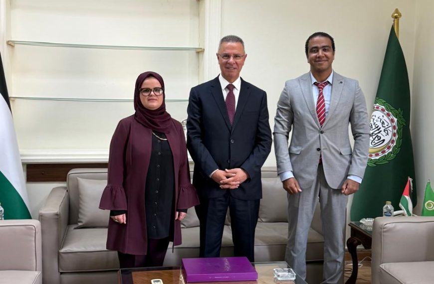 Palestine Sector at Arab League Welcomes Nasser International Forum Founder on Sidelines of Genocide Victims Commemoration