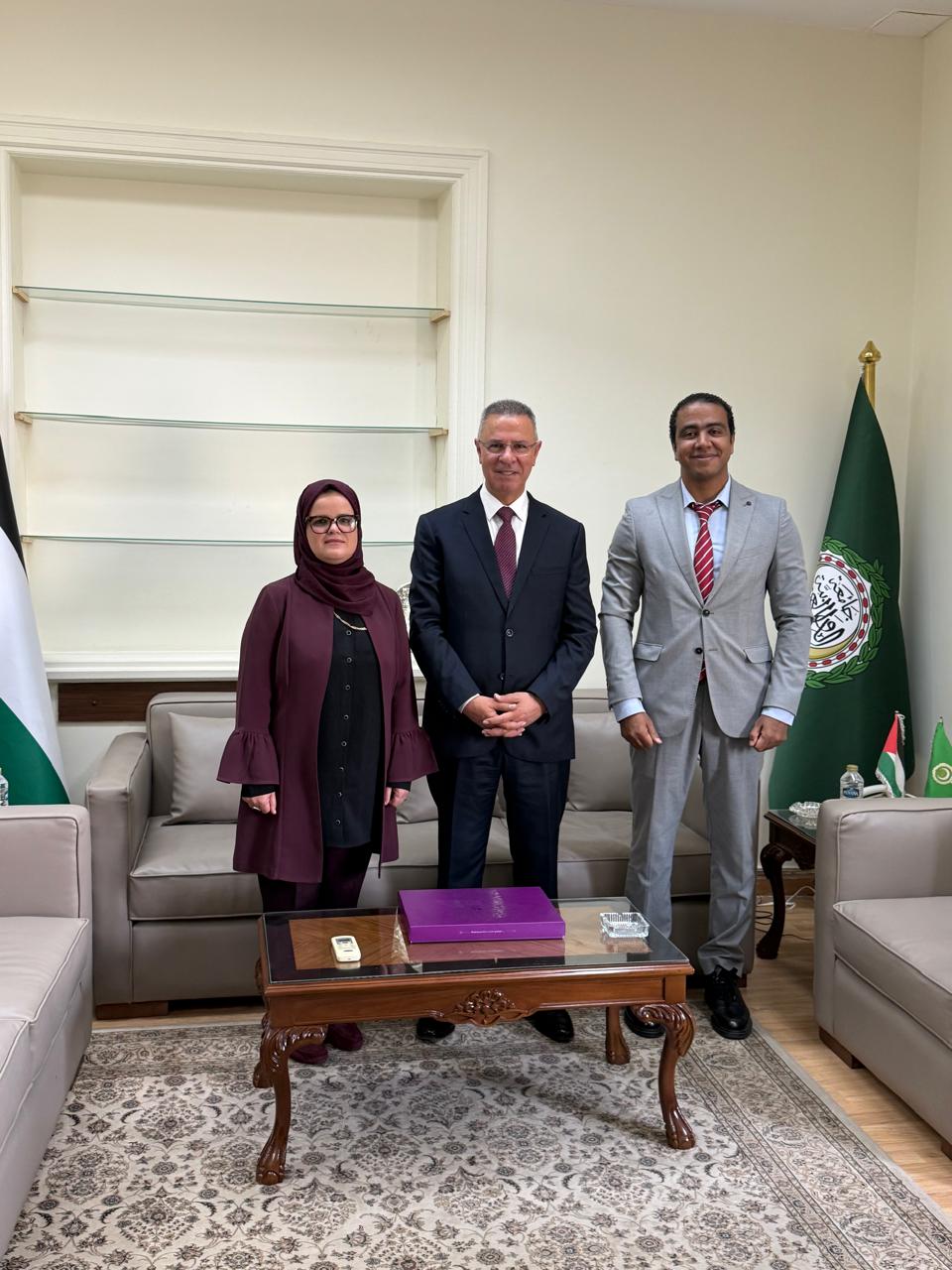 Palestine Sector at Arab League Welcomes Nasser International Forum Founder on Sidelines of Genocide Victims Commemoration